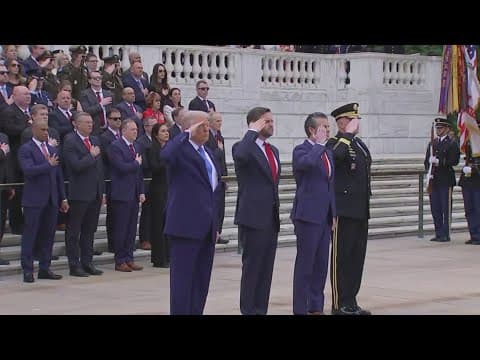 President Trump delivers remarks at annual Wreath-Laying ceremony at Arlington National Cemetery