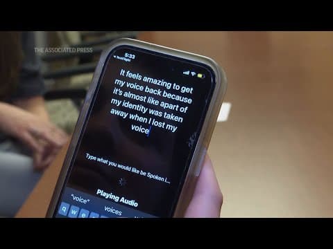 Illness took away her voice. AI created a replica she carries in her phone