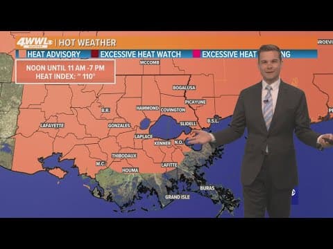 New Orleans Weather: Heat advisory returns with little rain expected
