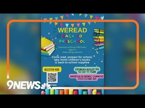 'Back to Preschool' literacy event to get kids reading hosted at DU