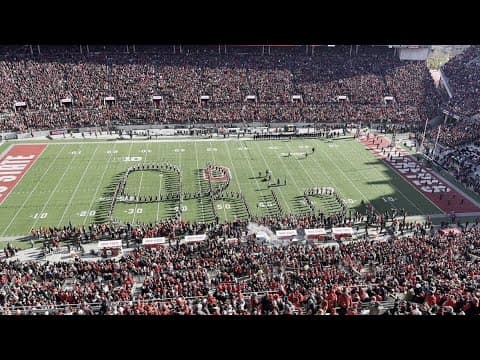 Ohio State Marching Band performs 'Script Ohio' before Michigan game