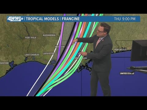 Tuesday 10 PM Tropical Update: Minor changes to Hurricane Francine's forecast