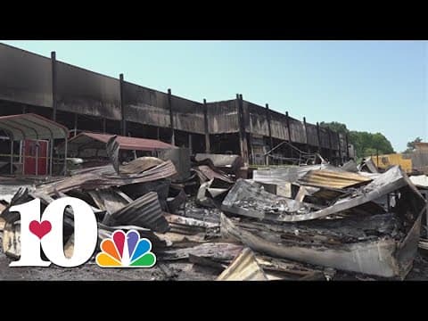 Aftermath of the Green Acres Flea Market fire