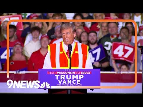 Donald Trump holds rally in orange vest after 'garbage' comments