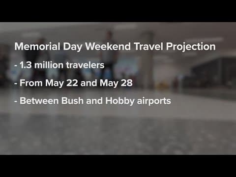 Houston airports expecting record crowds for Memorial Day