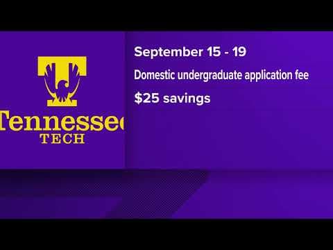 Tennessee Tech waives undergrad application fees Sept. 15-19
