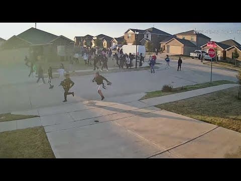 Doorbell camera shows massive teen brawl in North Texas, deputy and four others injured