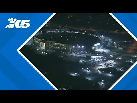 Rose Bowl stadium turned into makeshift donation shelter for fire victims