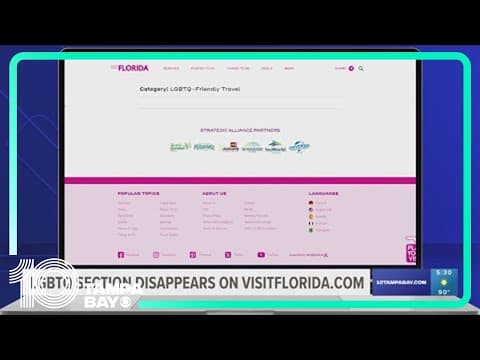 Florida quietly removes LGBTQ+ travel info from state website