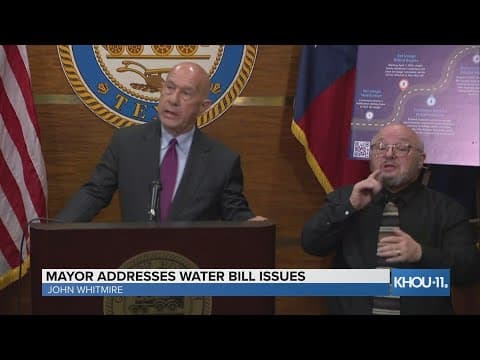 Houston Mayor John Whitmire discusses plans to address high, inaccurate water bills in the city