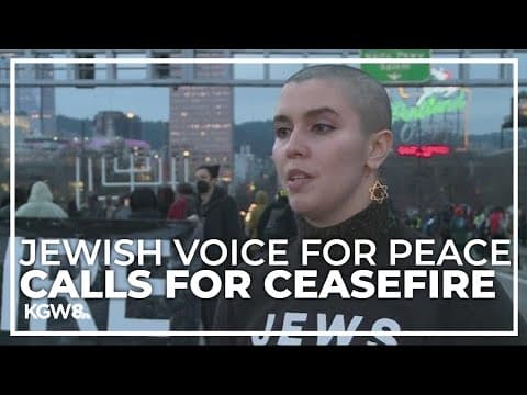 Protestors block Burnside Bridge, calling for Gaza cease-fire up until Thursday evening