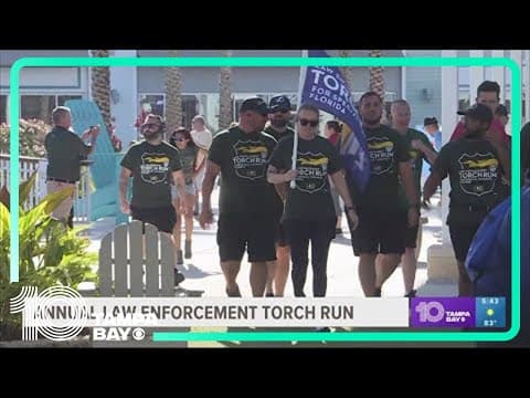 Local law enforcement agencies participate in Special Olympics torch run
