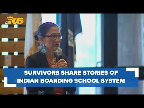 Survivors share stories of Indian boarding school system at event with Secretary of the Interior