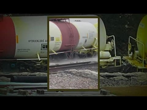150 evacuated after train car carrying 20,000 gallons of hydrochloric acid derails in Paulina