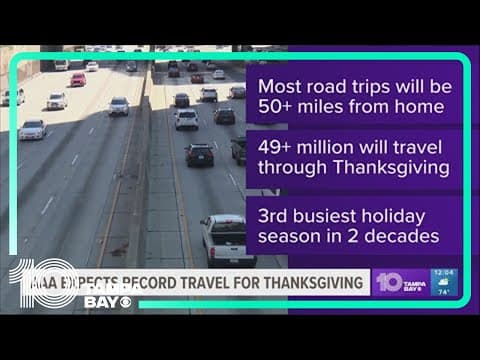 AAA: Roughly 3M Floridians expected to travel during Thanksgiving holiday