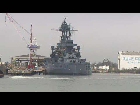 Battleship Texas takes a massive step in its repair journey