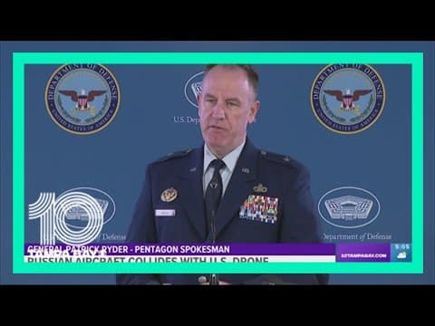 Russian warplane hits American drone over Black Sea, US officials say