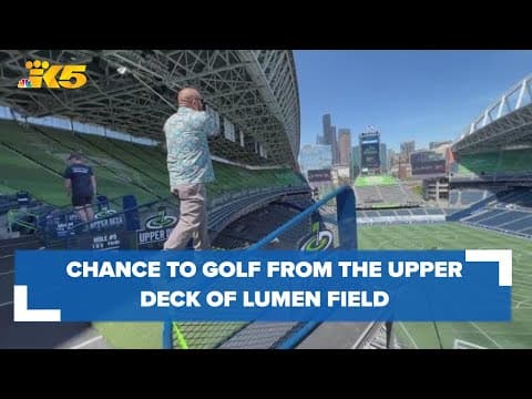 Unique opportunity to golf from the upper deck of Lumen Field this weekend