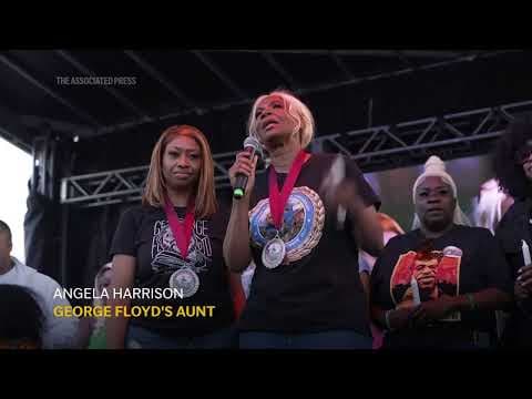 George Floyd's aunt calls for unity, solidarity and forgiveness during anniversary event
