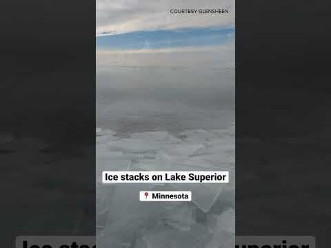#SoundUp Ice stacks piling up on #LakeSuperior #shorts
