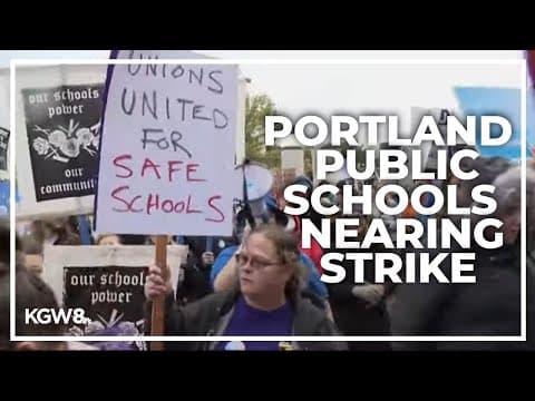 Union members rally as Portland Public Schools teachers nearing strike