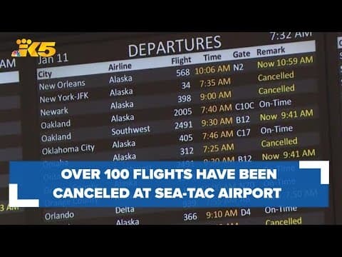 Over 100 flight cancellations at Sea-Tac Airport