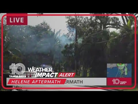 Helene leaves damaged power lines in Pinellas County