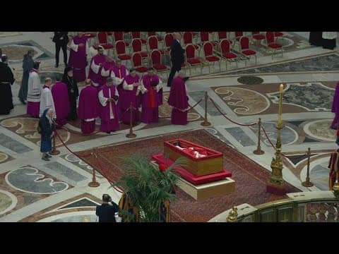 Pope Francis lying in state at the Vatican