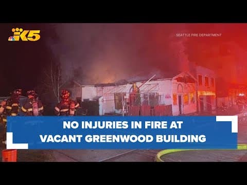 Seattle fire crews battle 2-alarm fire at vacant building in Greenwood