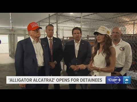 Trump tours Florida for opening of 'Alligator Alcatraz' detention center
