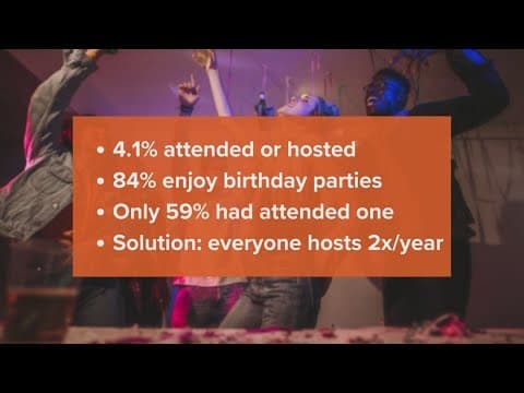 Data shows people enjoy going to parties, but don't enjoy hosting them
