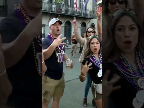 Large crowds celebrate NYE in New Orleans #parade #newyear #fireworks
