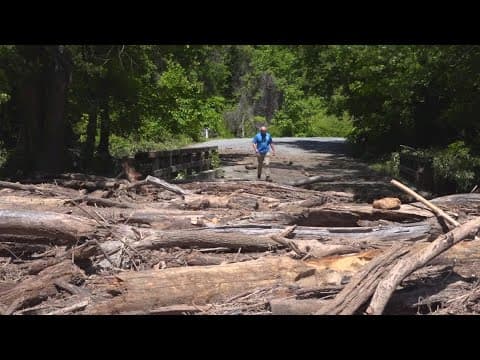 Debris cleanup underway after flooding near the Potomac River