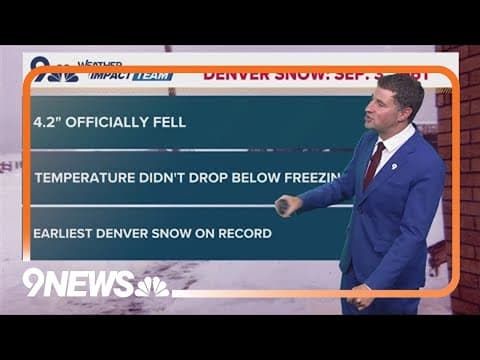 What is Denver's earliest snow on record?