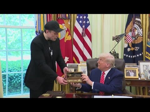Trump gives Elon Musk sendoff at White House as DOGE falls short of goal