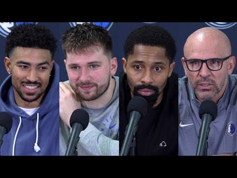 Mavs vs. Blazers | Luka Doncic, Spencer Dinwiddie, Quentin Grimes, Jason Kidd postgame interviews