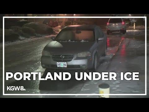 Portland ice storm freezes streets, sidewalks