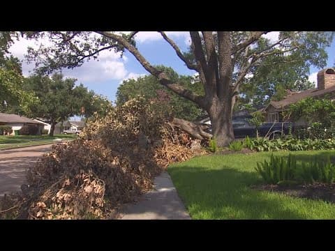 Timbergrove resident still waiting for debris pick up, roof repairs worried about flood risk