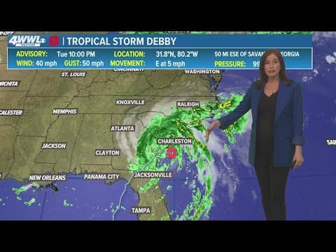Latest on Tropical Storm Debby