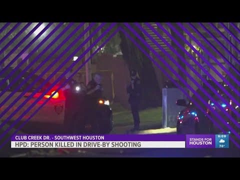 Person killed in drive-by shooting in southwest Houston, police say