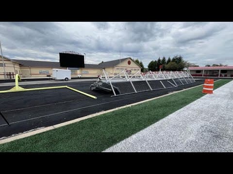 Storm damages Center Grove football stadium