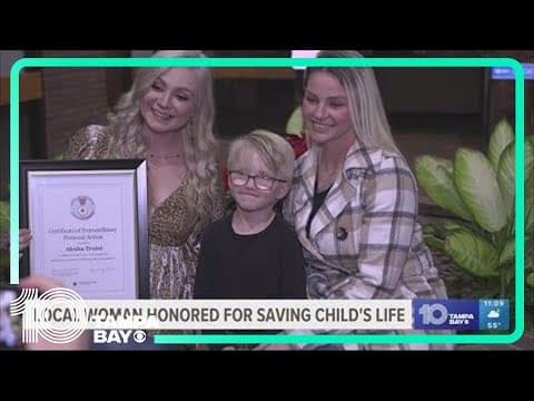 Local woman honored for saving 4-year-old's life