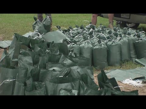 Residents start sandbagging ahead of tropical storm