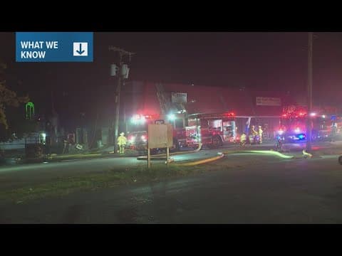 Officials are investigating a fire that engulfed a clothing store