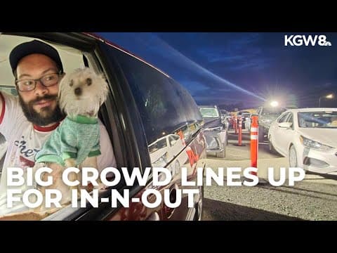 Large crowd lines up for In-N-Out's grand opening in Ridgefield