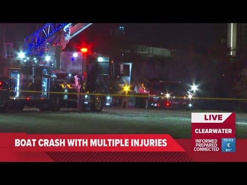 Multiple injuries reported after boat crash near Memorial Causeway Bridge in Clearwater, police say