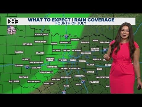 DFW Weather: Spotty showers are expected today, plus July 4 forecast