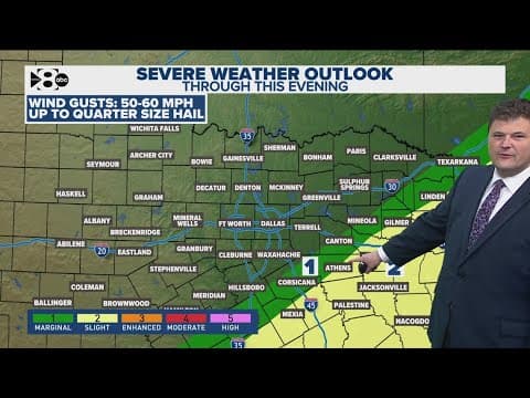 DFW Weather: Cold front brings chances for thunderstorms south of the metroplex