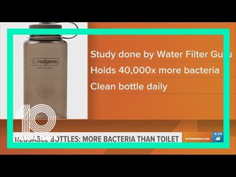 New study shows water bottle may have more bacteria than average toilet seat