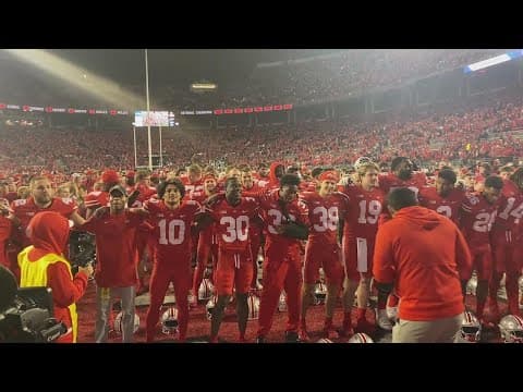 Buckeyes sing ‘Carmen Ohio’ as fans storm field after win over Penn State